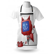 Funny Computer Cat Mouse Apron