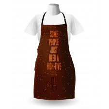 Funny High 5 in Face Words Apron