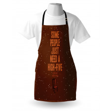 Funny High 5 in Face Words Apron