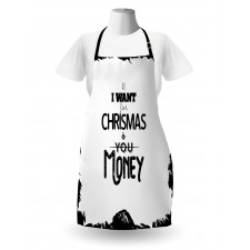 Humorous Words with Christmas Apron