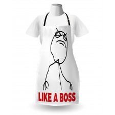 Cool Stickman and Like a Boss Apron