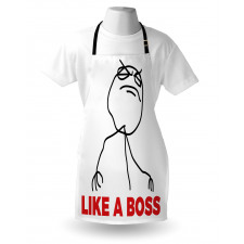 Cool Stickman and Like a Boss Apron