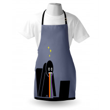 Amazed Man Puke Rainbow Image Apron