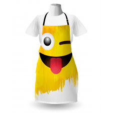 Winked Tongue Smiley Apron