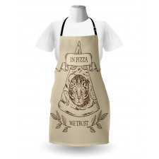 Cat Face in Pizza We Trust Apron