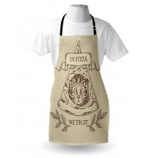 Cat Face in Pizza We Trust Apron