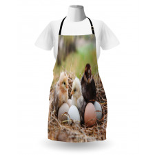 Little Chickens in Hay Eggs Apron