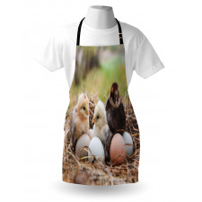 Little Chickens in Hay Eggs Apron