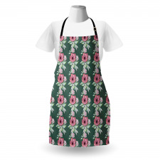 Zentangle Clematis Art Apron