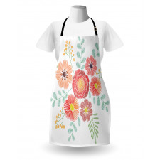 Pastel Folkloric Flowers Apron