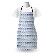 Blue Skulls Optical Apron