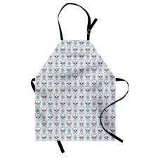 Floral Damask Skulls Apron