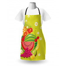 Cartoon Natural Food Daisies Apron