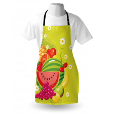 Cartoon Natural Food Daisies Apron