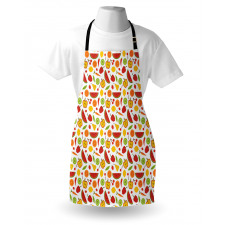 Delicious Pattern in Cartoon Apron