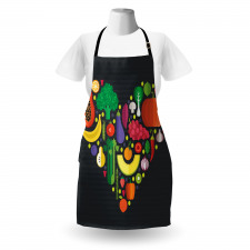 Healthy Eating Natural Heart Apron