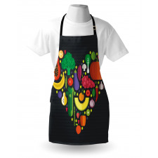 Healthy Eating Natural Heart Apron