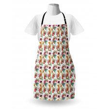 Lilies Blossoms Skull Apron