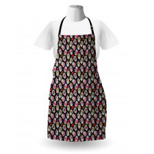 Sugar Skulls Flowers Apron