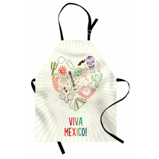 Viva Mexico Folklore Apron