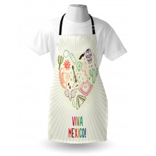 Viva Mexico Folklore Apron