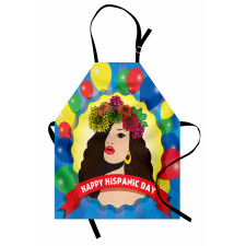 Pop Art Girl and Balloons Apron