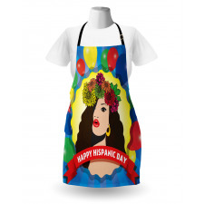 Pop Art Girl and Balloons Apron