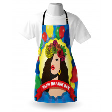 Pop Art Girl and Balloons Apron