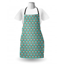 Roses on Skull Pattern Apron