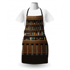 Bar Stools and Bottles Apron