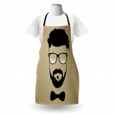 Hipster Boy Silhouette Apron