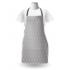 Hatched Curlicue Motif Apron