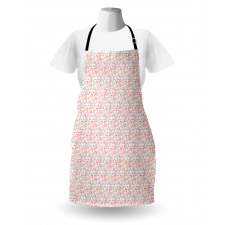 Peachy Feminine Theme Flower Apron