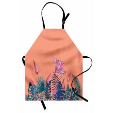 Exotic Monstera Floral Art Apron