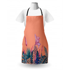 Exotic Monstera Floral Art Apron