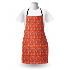 Happy Warm Floral Pattern Apron