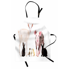 Ducks Pig Goat Bunnies Apron