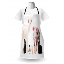 Ducks Pig Goat Bunnies Apron