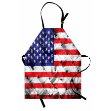 Ülkeler ve Şehirler Mutfak Önlüğü ABD Bayrağı Desenli