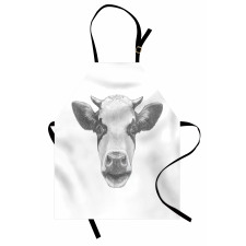 Sketch Portrait of Cow Apron