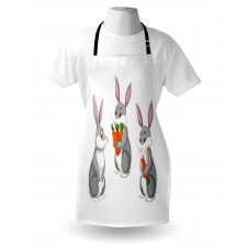 Funny Rabbit Cartoon Apron