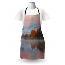 Outdoorsy Pink Sky Forest Apron