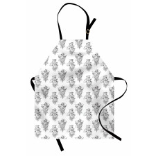 Outline Wild Flowers Plants Apron