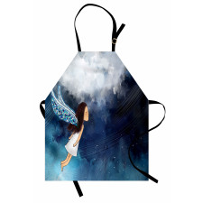 Magical Winged Girl in Sky Apron