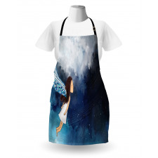 Magical Winged Girl in Sky Apron