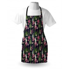 Palm Leaves Flowers Apron