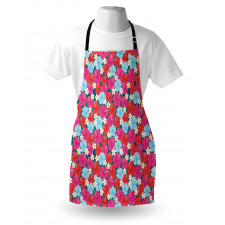 Vivid Tones Hibiscus Flowers Apron