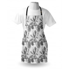 Monochrome Exotic Parrot Apron