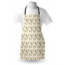 Simplistic Palms Pattern Apron