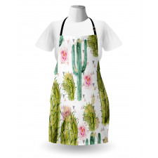 Watercolor Exotic Cactus Apron